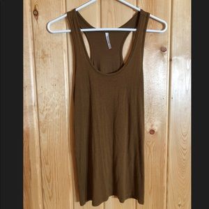 Dark olive racerback tank top